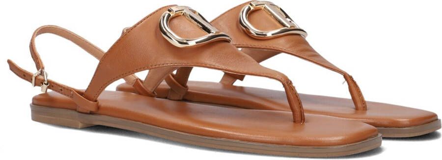 TWINSET MILANO Sandalen Dames 231tcp12a Maat: 40 Materiaal: Leer Kleur: Cognac