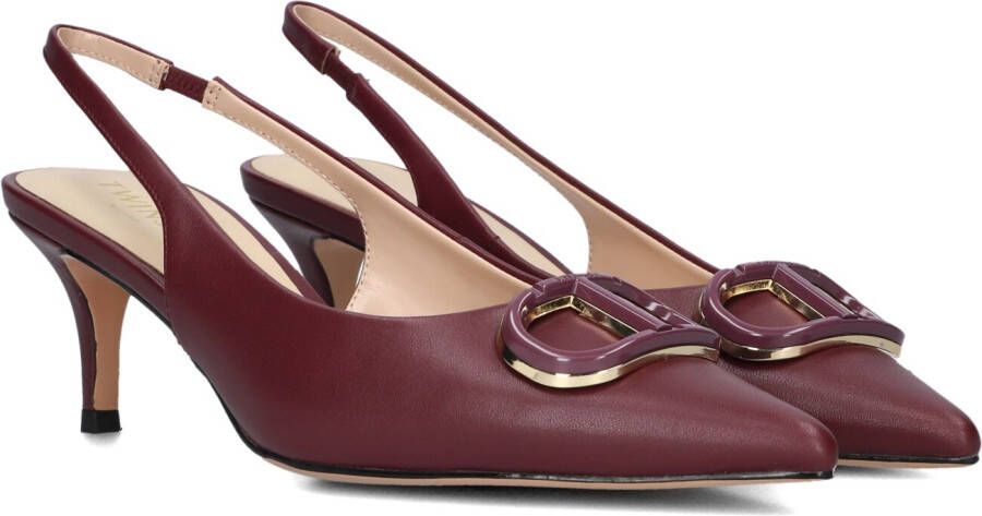 TWINSET MILANO Slingbacks Dames 252tcp030 Maat: 36 Materiaal: Leer Kleur: Rood