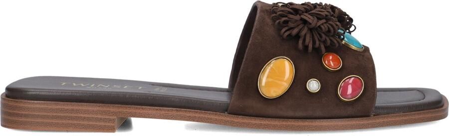 TwinSet Milano 261tgt062 Slippers Dames Bruin - Foto 5