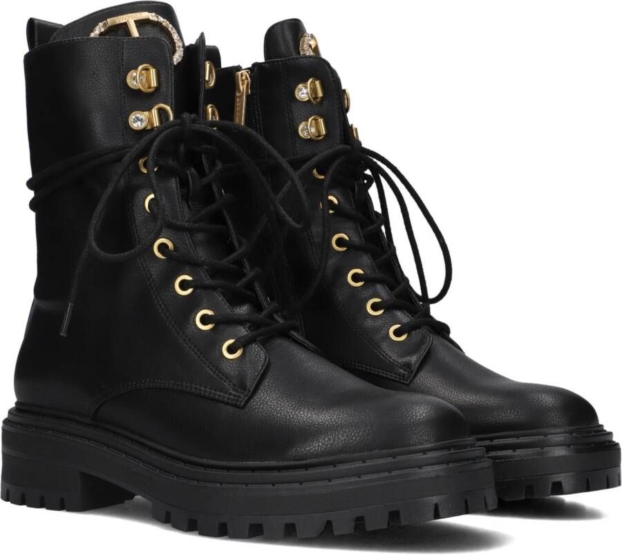 TWINSET MILANO Veterboots Dames 242tcp072 Maat: 37 Materiaal: Leer Kleur: Zwart