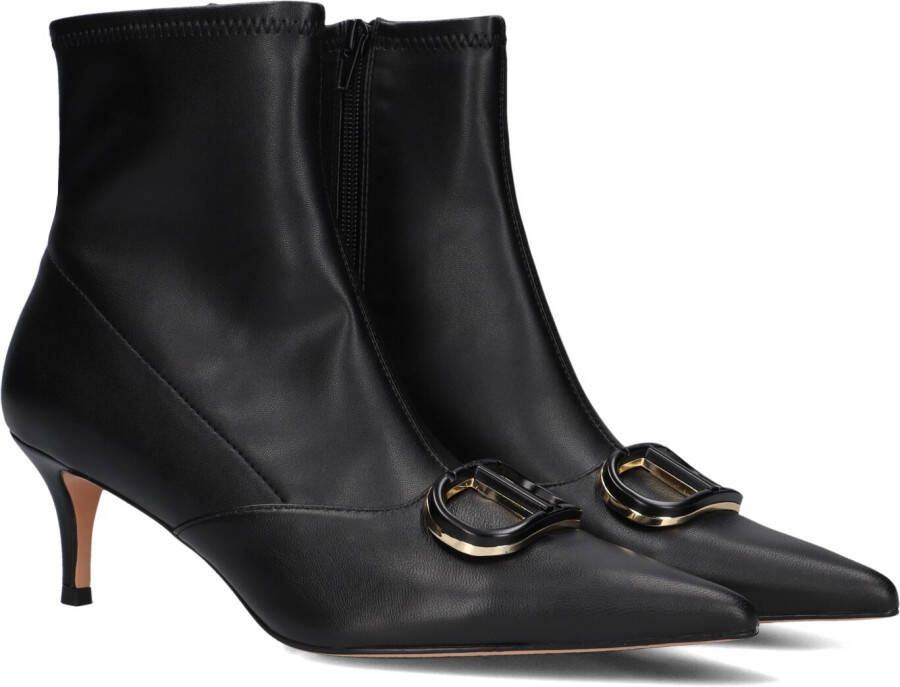 TWINSET MILANO Zwarte Enkellaarsjes 252tcp034