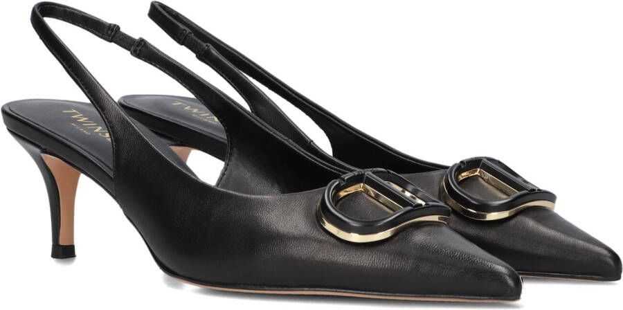 TWINSET MILANO Slingbacks Dames 252tcp030 Maat: 41 Materiaal: Leer Kleur: Zwart