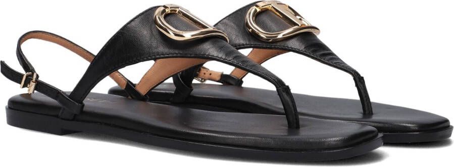 TWINSET MILANO Sandalen Dames 231tcp12a Maat: 36 Materiaal: Leer Kleur: Zwart