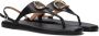 TWINSET MILANO Sandalen Dames 231tcp12a Maat: 36 Materiaal: Leer Kleur: Zwart - Thumbnail 1
