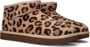 Bruin Tinten W Classic Ultra Mini Spotty Vachtlaarzen Warme Laarzen Dames Beige