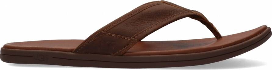 UGG Slippers Heren M Seaside Flip Maat: 48 5 Materiaal: Leer Kleur: Bruin