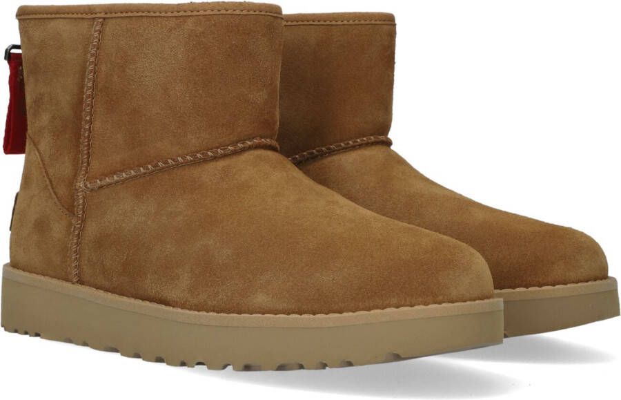 UGG Winterlaarzen Classic Mini Logo Zip met ritssluiting bij de hiel