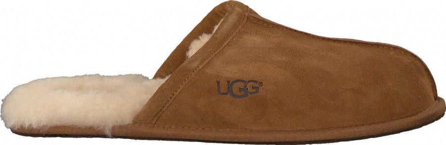 UGG Pantoffels Heren Sloffen Instappers Wol Harde zool Open hiel 1101111 Cognac