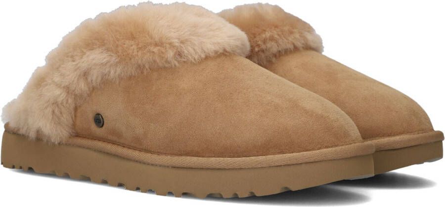 UGG Pantoffels Dames Sloffen Instappers Suède Harde zool Dichte hiel 1130876 Cognac