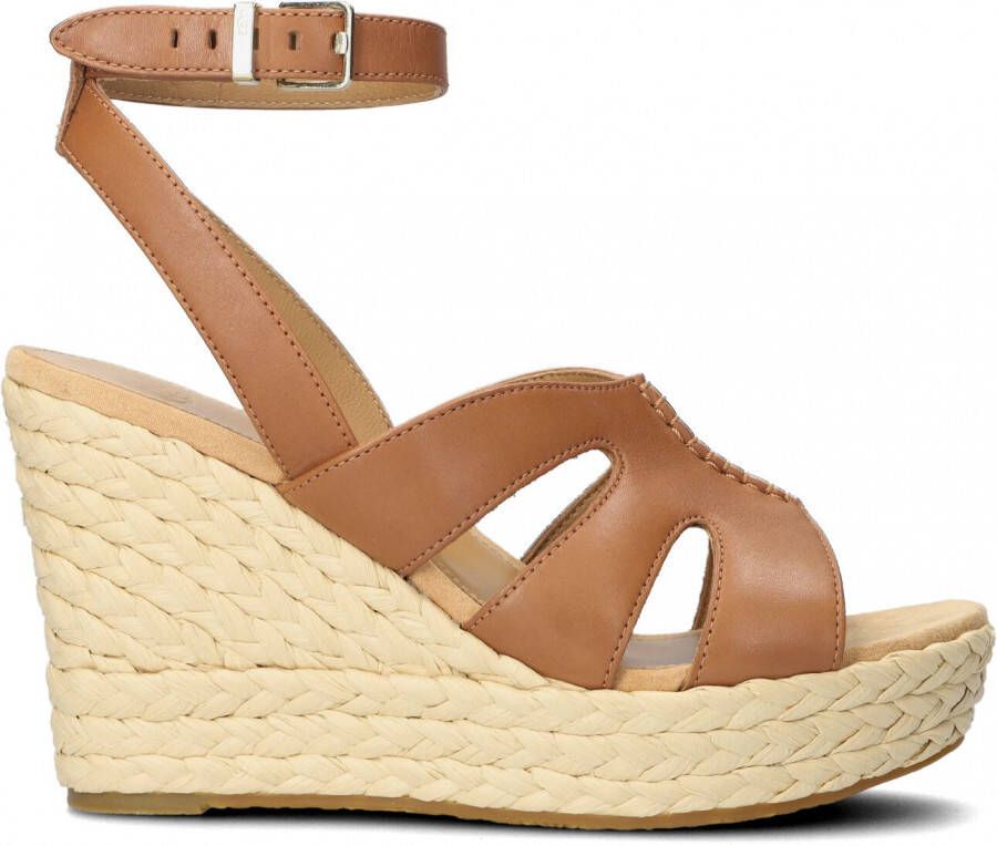 UGG Sandalen Dames W Careena Maat: 41 Materiaal: Leer Kleur: Cognac - Foto 2