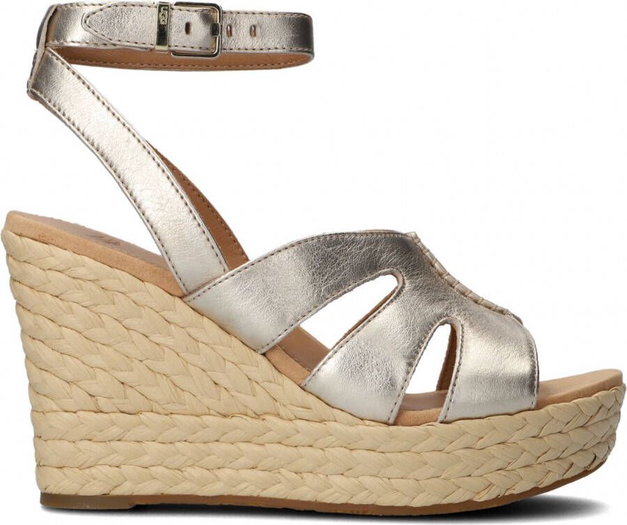 Ugg Careena Sandalen voor Dames in Pale Gold Metallic