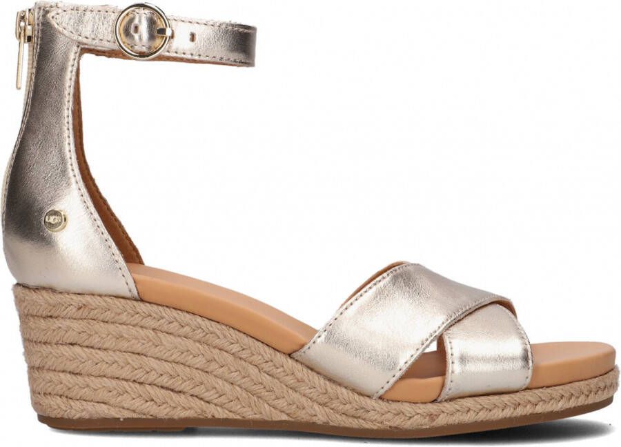 Ugg Eugenia Sandalen voor Dames in Pale Gold Metallic