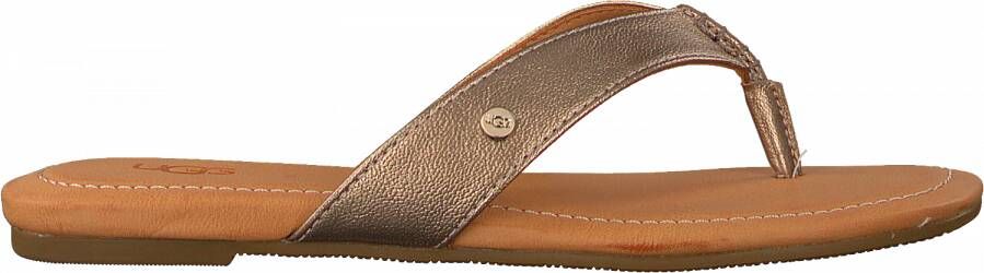 Ugg Tuolumne Flip Flop voor Dames in Light Bronze | Synthetisch