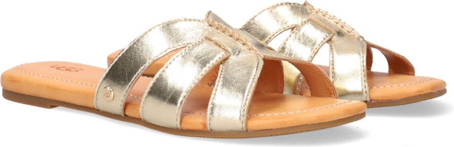 UGG Slippers Dames W Teague Maat: 37 Materiaal: Leer Kleur: Goud