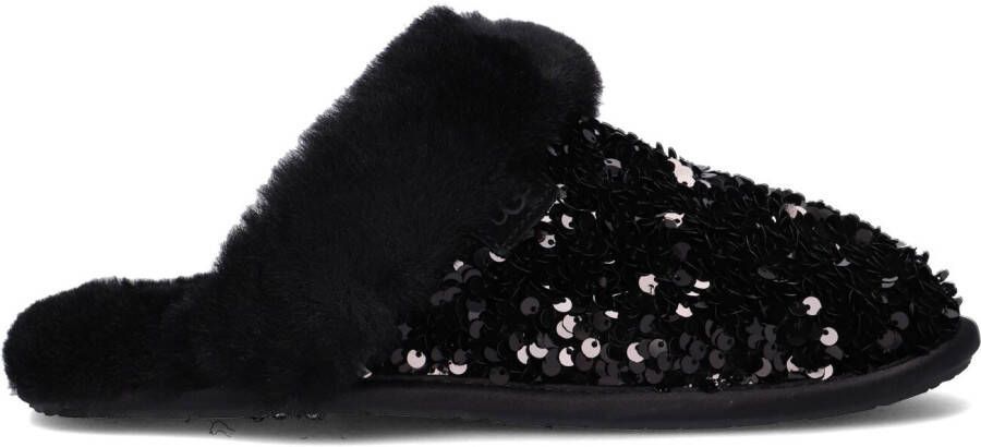 UGG Pantoffels Dames Sloffen Instappers Synthetisch Pailletten Harde zool Dichte hiel 1135140 Zwart - Foto 2