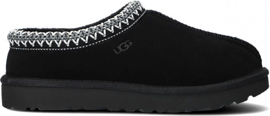 UGG Pantoffels Dames Sloffen Instappers Suède Harde zool Dichte hiel 5955 Zwart