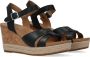 Ugg Cloverdale Sandalen met Skeehak voor Dames in Black | Leder - Thumbnail 1