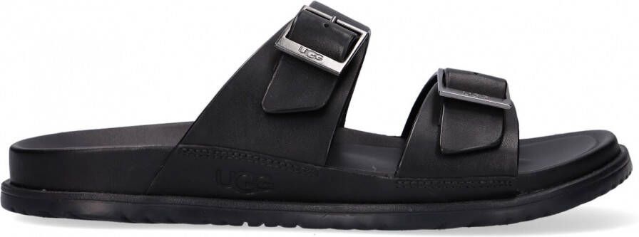 UGG Slippers Heren M Wainscott Buckle Slide Maat: 41 Materiaal: Leer Kleur: Zwart