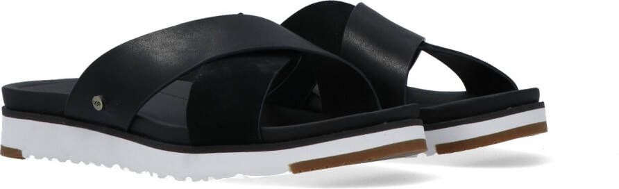 UGG Slippers Dames W Kari Slide Maat: 36 Materiaal: Leer Kleur: Zwart