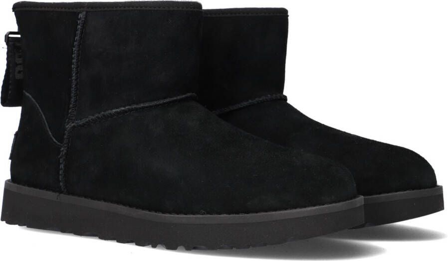 UGG Zwarte Vachtlaarzen W Classic Mini Logo Zip