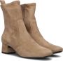 Unisa Enkellaarsjes Dames Laarzen Damesschoenen Suède Until Taupe - Thumbnail 1