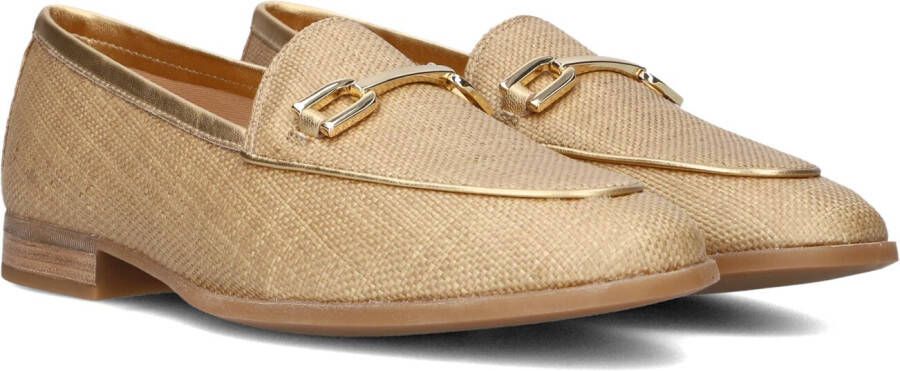 Unisa Gouden Loafer Dalcy met Horsbit Detail Beige Dames