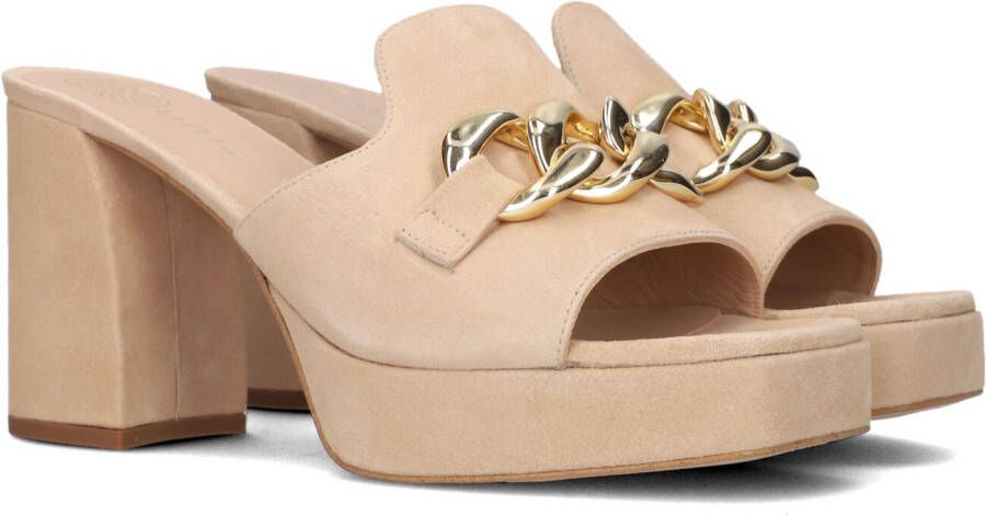 UNISA Muiltjes Dames Oberon Maat: 40 Materiaal: Suède Kleur: Beige