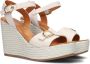 Unisa Melao Sandalen Met Sleehak Dames Beige - Thumbnail 1