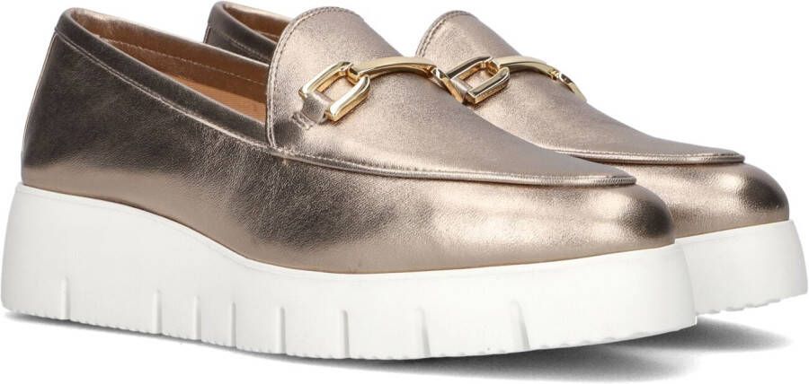 Unisa Famo loafer van geitenleer met metallic finish