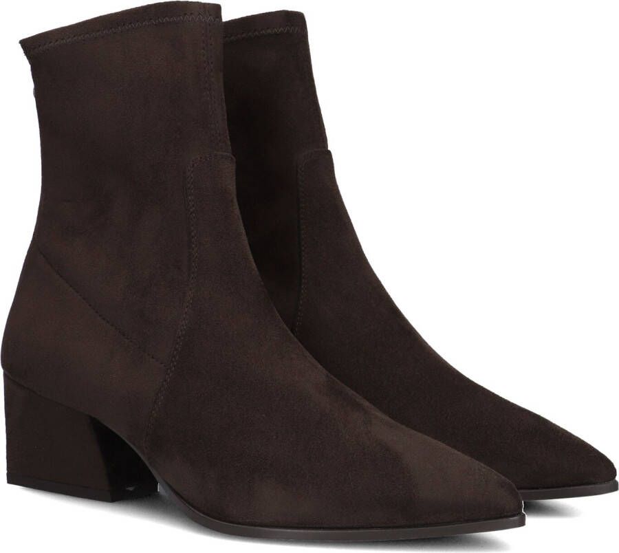 Unisa Jake Enkellaarsjes Enkelboots met rits Dames Bruin