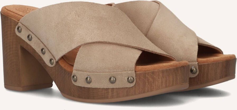UNISA Muiltjes Dames Tapia Maat: 39 Materiaal: Suède Kleur: Taupe