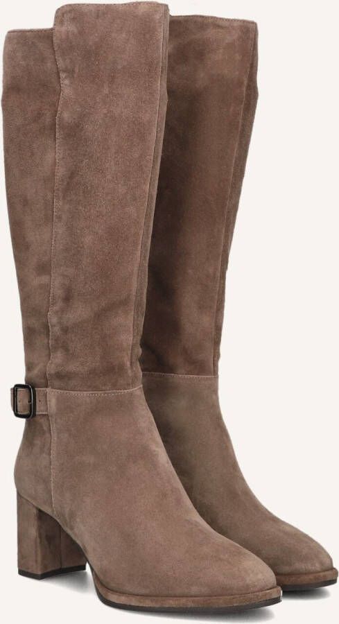 UNISA Hoge Laarzen Dames Lebrun Maat: 38 Materiaal: Suède Kleur: Taupe