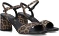 UNISA Sandalen met Hak Dames Moraty Textiel Bruin - Bruin