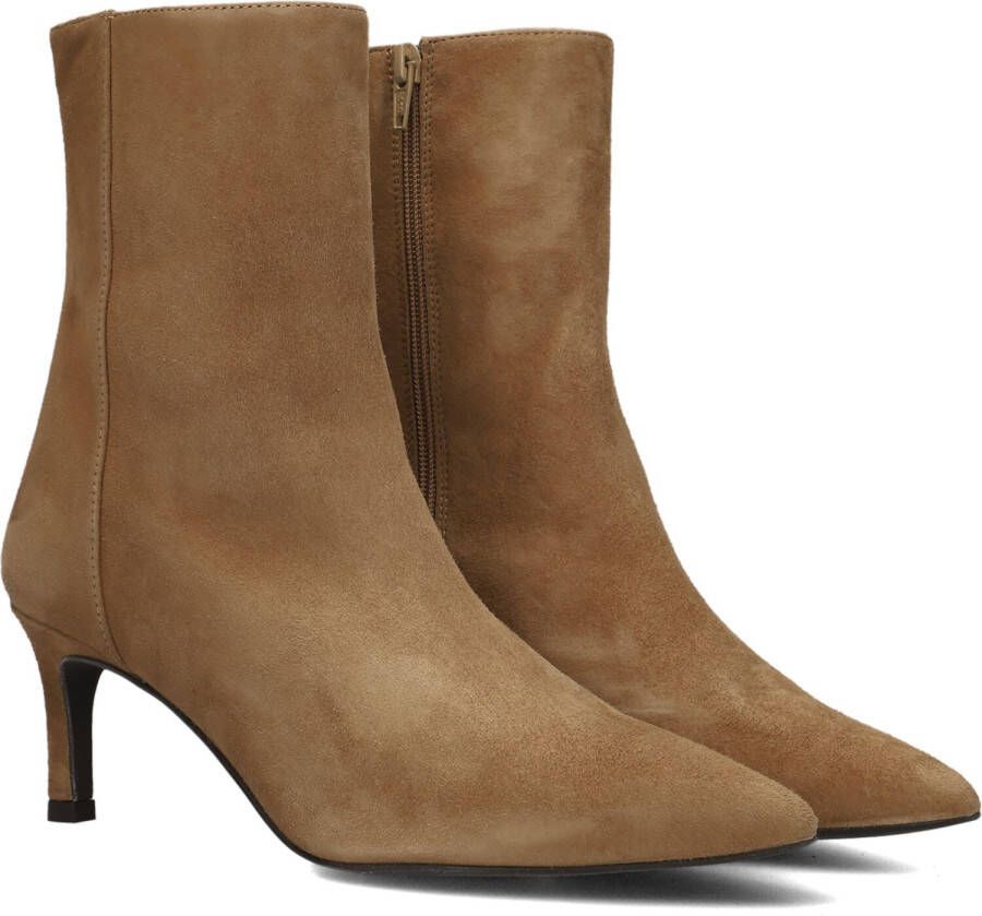 Unisa Loman Enkellaarsjes Enkelboots met rits Dames Camel