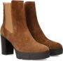 UNISA Enkellaarsjes Dames Kubel Maat: 42 Materiaal: Suède Kleur: Cognac - Thumbnail 1