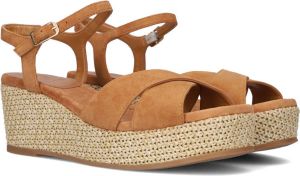 Bruin Tinten Konnie Sandalen Met Sleehak Dames Cognac