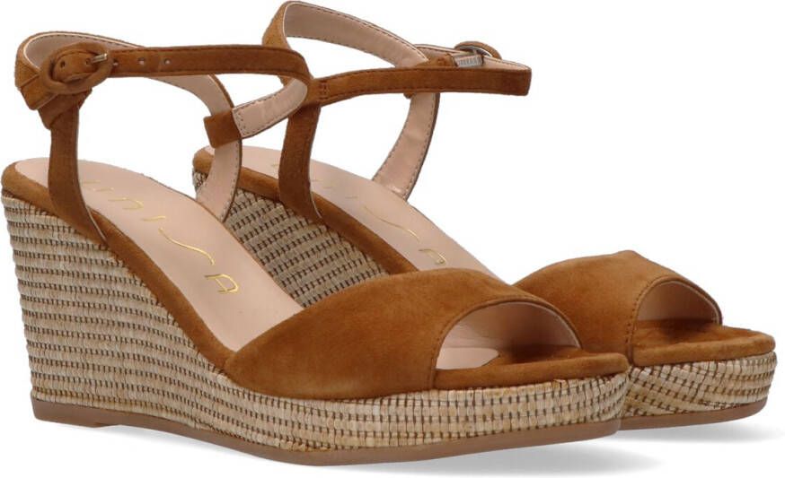 Bruin Tinten Lagata Sandalen Met Sleehak Dames Cognac