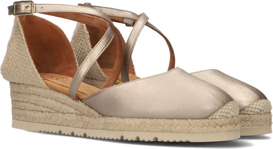 Strappy Sandals Caude Espadrilles Met Sleehak Dames Goud