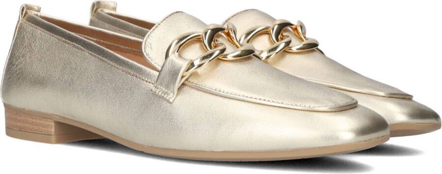 Unisa Metallic Gouden Loafers met Decoratieve Ketting Yellow Dames