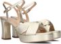 Unisa Onoa sandalette van leer met metallic finish - Thumbnail 1