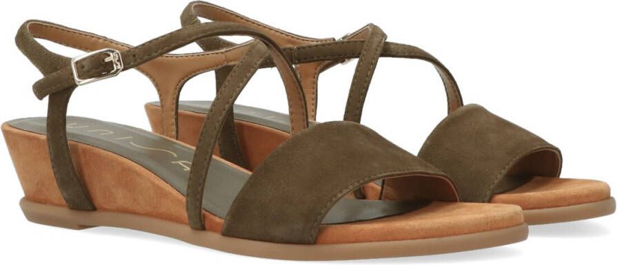 Unisa Bakiosin Sandalen Met Sleehak Dames Groen