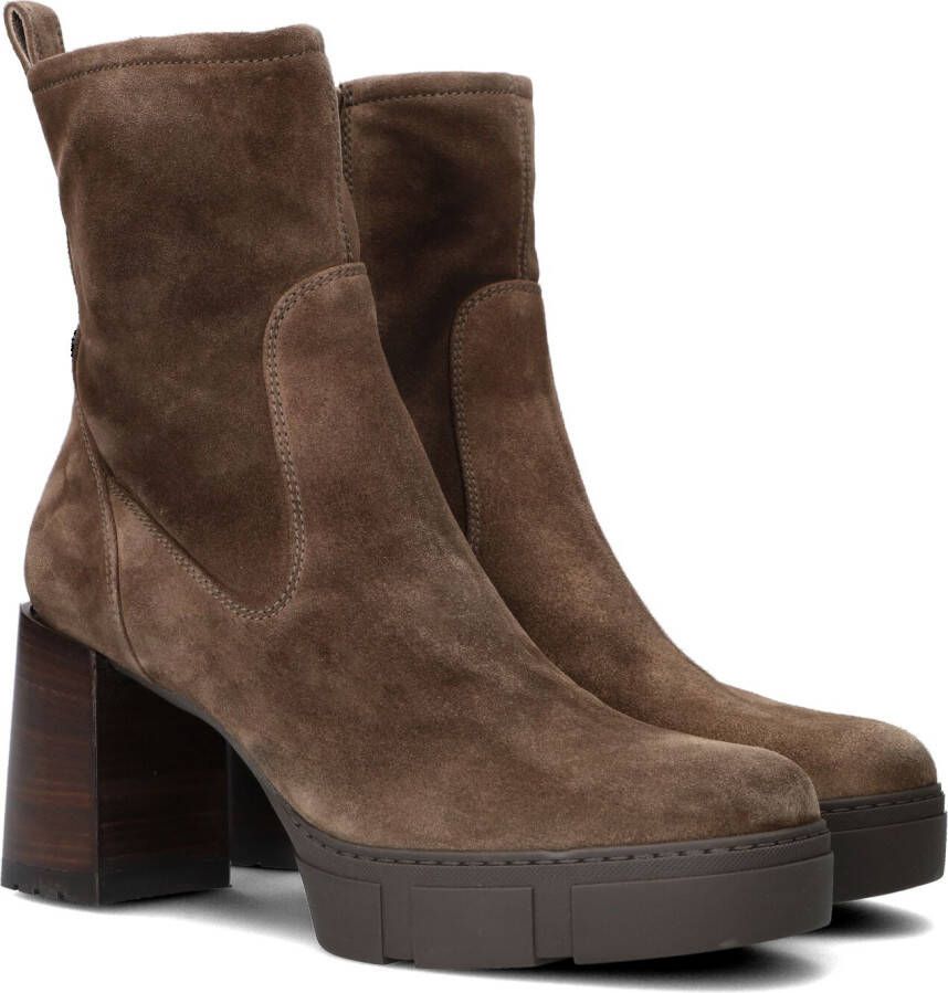 Bruin Tinten Kinton Enkellaarsjes Enkelboots Dames Taupe