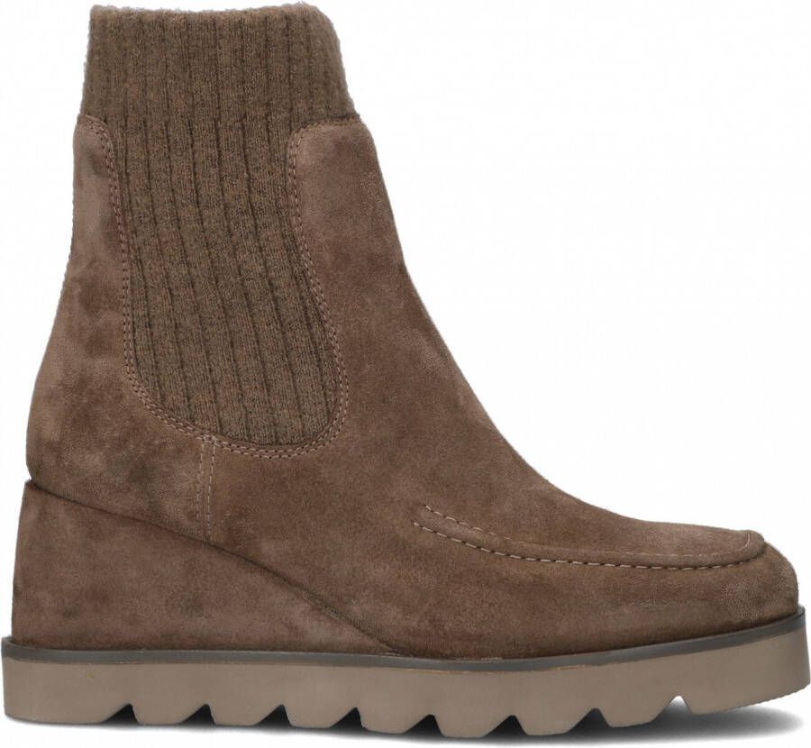 UNISA Enkellaarsjes Dames Leysa Maat: 39 Materiaal: Suède Kleur: Taupe - Foto 2