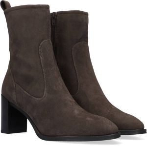 Bruin Tinten Until Enkellaarsjes Enkelboots met rits Dames Taupe
