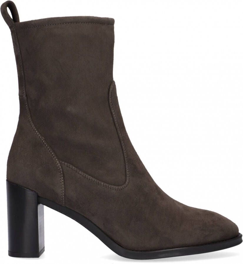 Bruin Tinten Until Enkellaarsjes Enkelboots met rits Dames Taupe