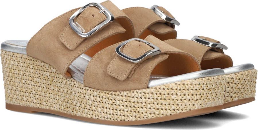 Bruin Tinten Kiomi Slippers Dames Taupe