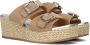 Bruin Tinten Kiomi Slippers Dames Taupe - Thumbnail 1