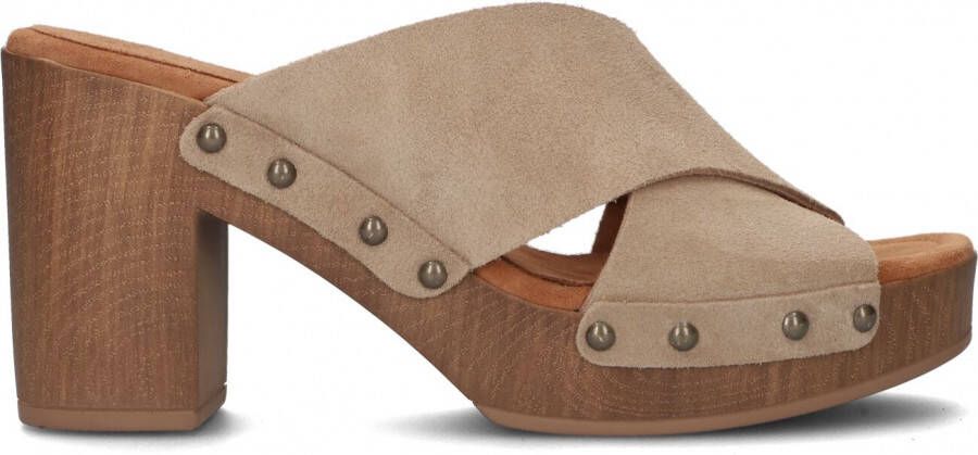 UNISA Muiltjes Dames Tapia Maat: 39 Materiaal: Suède Kleur: Taupe