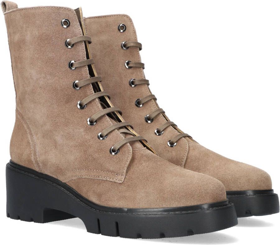 Unisa Jriso Veterboots Laarzen Met Veters Dames Taupe