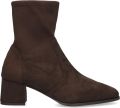 Unisa Lantos Enkellaarsjes Enkelboots met rits Dames Bruin - Donkerbruin
